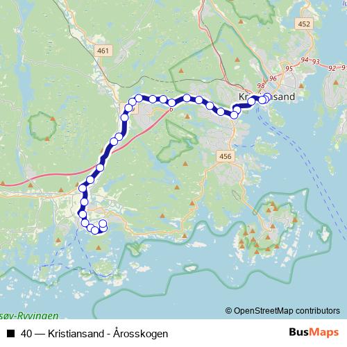 40 bus Line Map