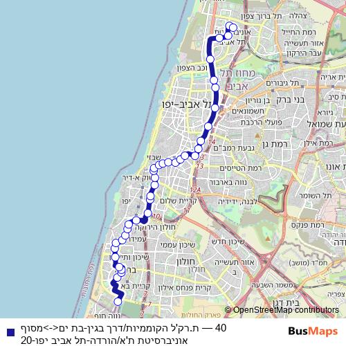 40 bus Line Map
