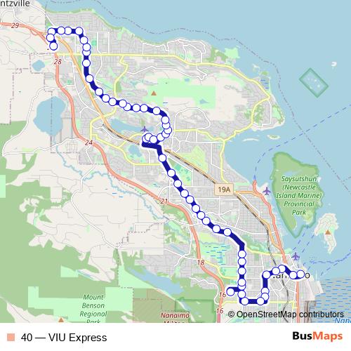 40 bus Line Map