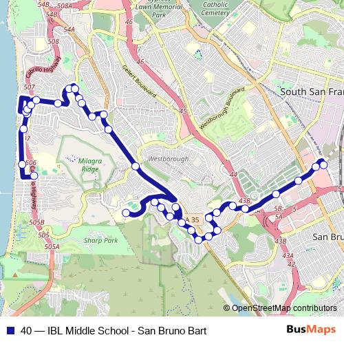 40 bus Line Map