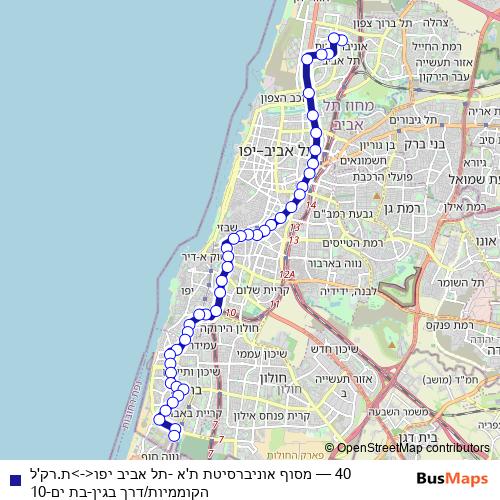 40 bus Line Map