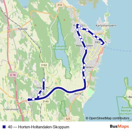 40 bus Line Map