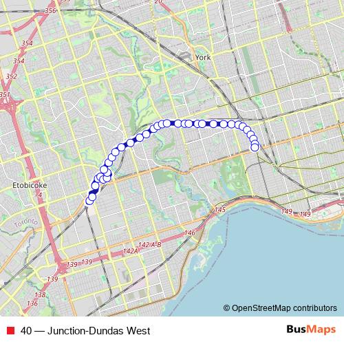 40 bus Line Map