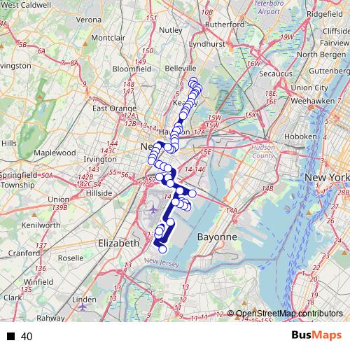 40 bus Line Map
