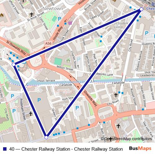 40 bus Line Map