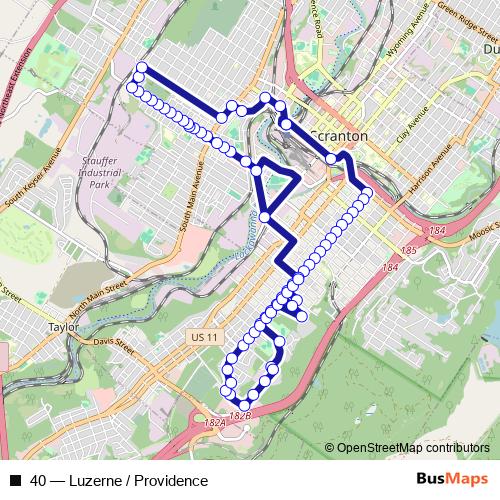 40 bus Line Map