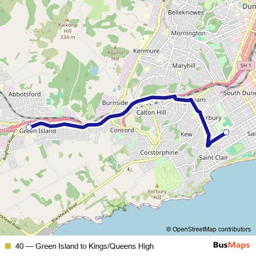 40 bus Line Map