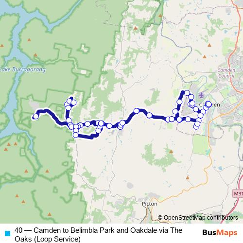 40 bus Line Map