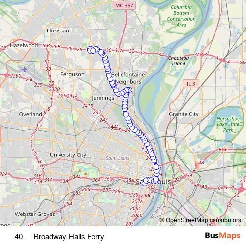 40 bus Line Map