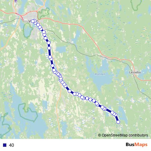 40 bus Line Map