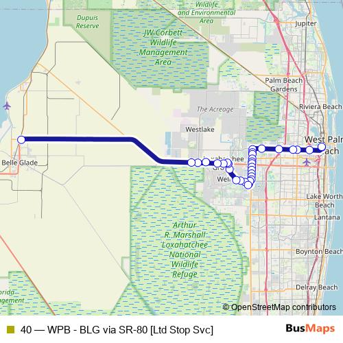 40 bus Line Map