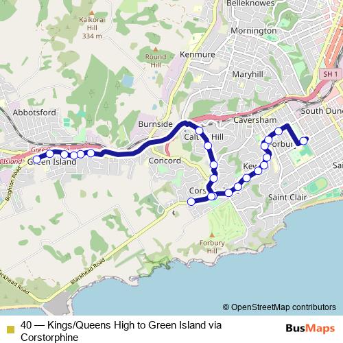 40 bus Line Map