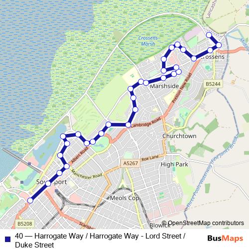 40 bus Line Map