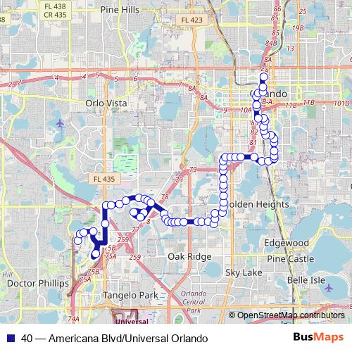 40 bus Line Map