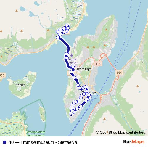 40 bus Line Map