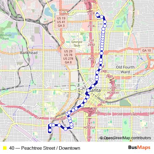 40 bus Line Map