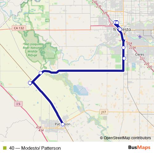 40 bus Line Map