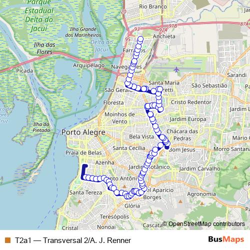 T2a1 bus Line Map