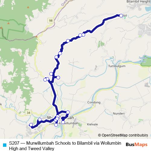 S207 bus Line Map