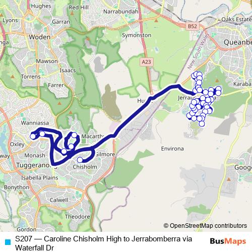 S207 bus Line Map