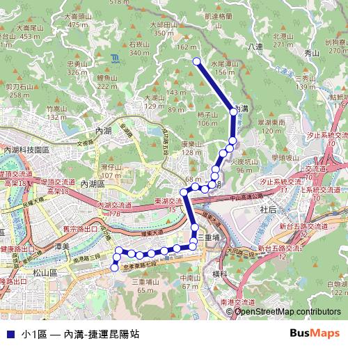小1區 bus Line Map