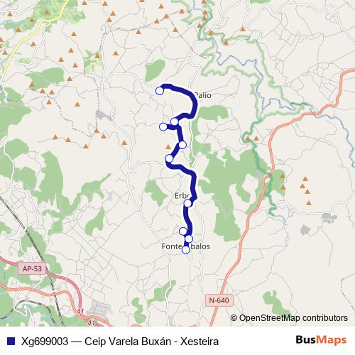 Xg699003 bus Line Map