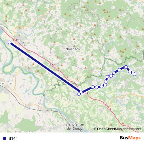 6141 bus Line Map