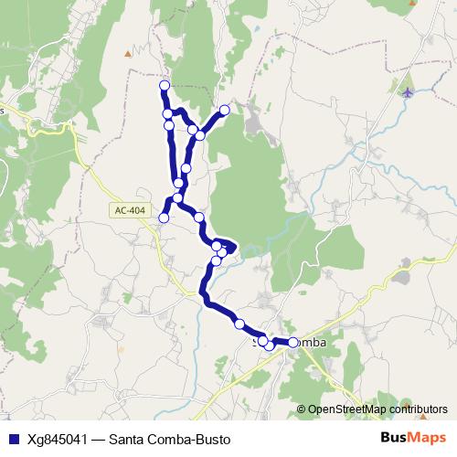 Xg845041 bus Line Map