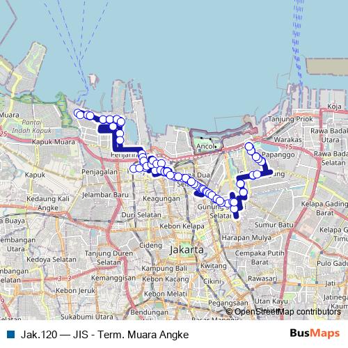 Jak.120 bus Line Map