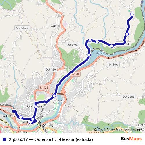 Xg605017 bus Line Map