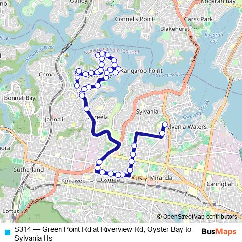 S314 bus Line Map