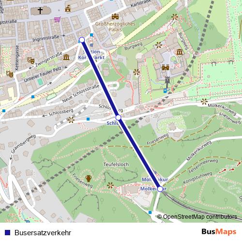 Busersatzverkehr bus Line Map