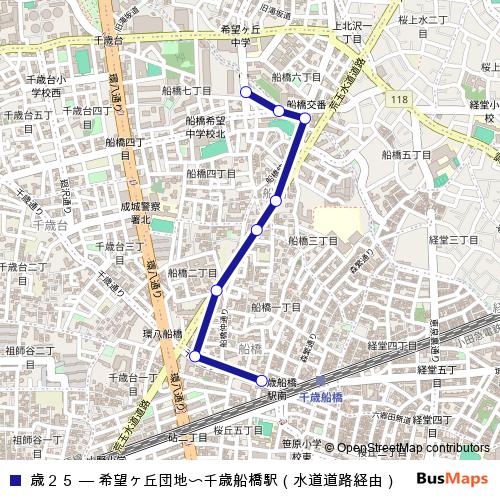 歳２５ bus Line Map