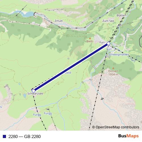 2280 cable-car Line Map