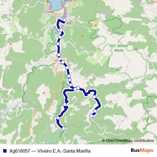 Xg618057 bus Line Map
