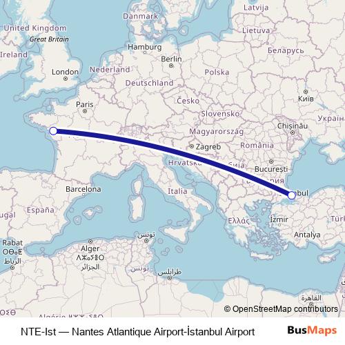 NTE-Ist bus Line Map