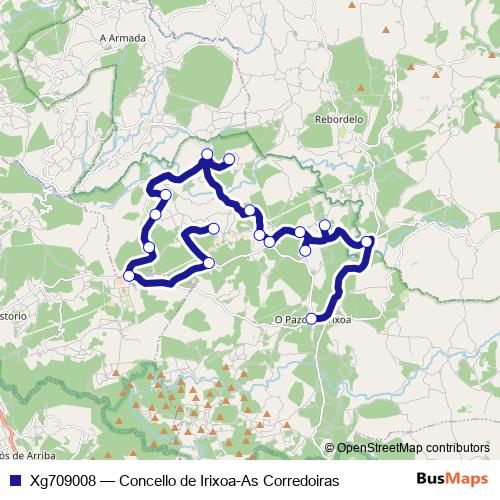 Xg709008 bus Line Map