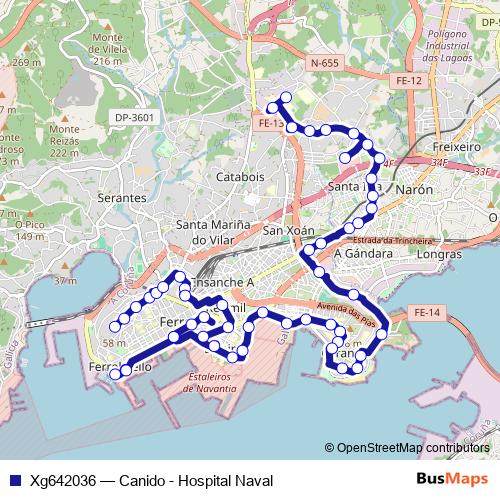 Xg642036 bus Line Map