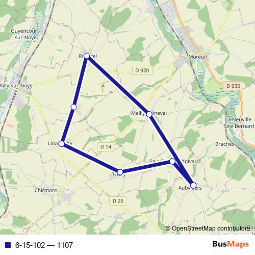 6-15-102 bus Line Map