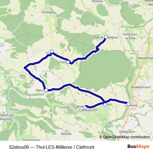52ebou08 bus Line Map