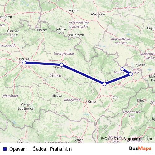Opavan rail Line Map