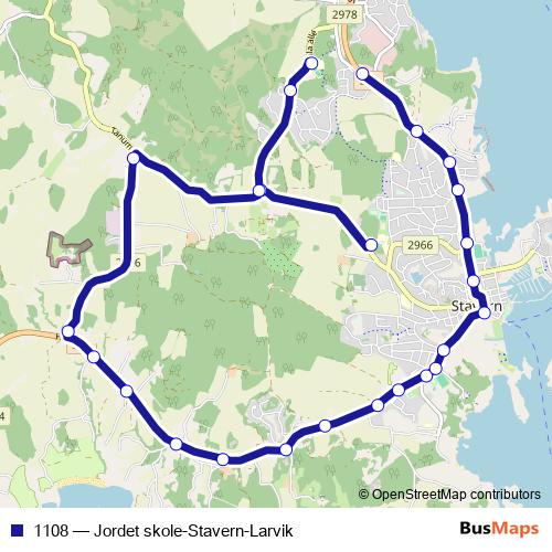 1108 bus Line Map