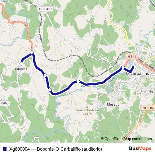 Xg600004 bus Line Map