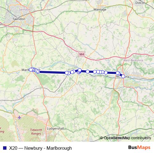 X20 bus Line Map