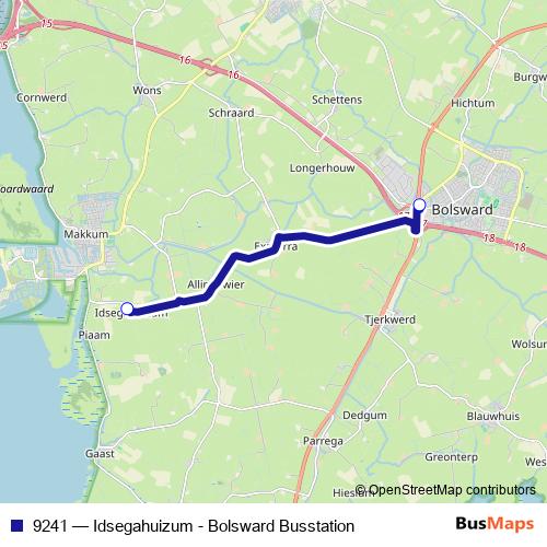 9241 bus Line Map
