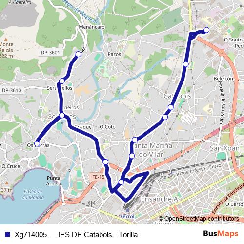 Xg714005 bus Line Map