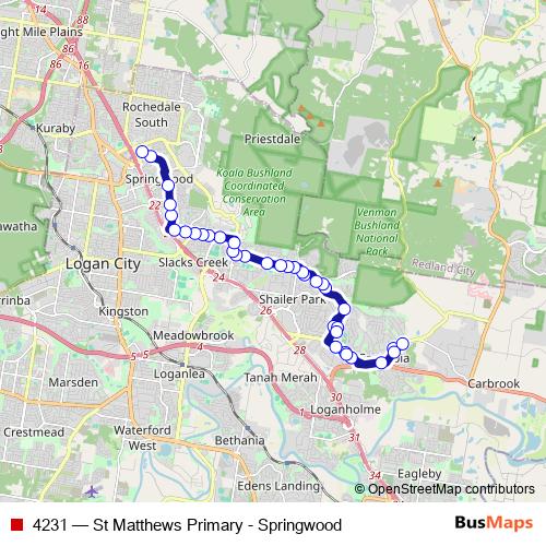 4231 bus Line Map