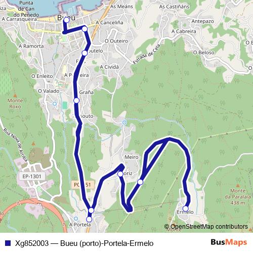 Xg852003 bus Line Map