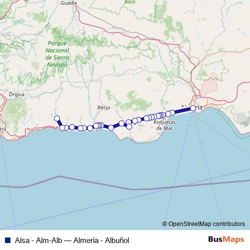 Alsa - Alm-Alb bus Line Map