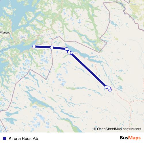 Kiruna Buss Ab bus Line Map